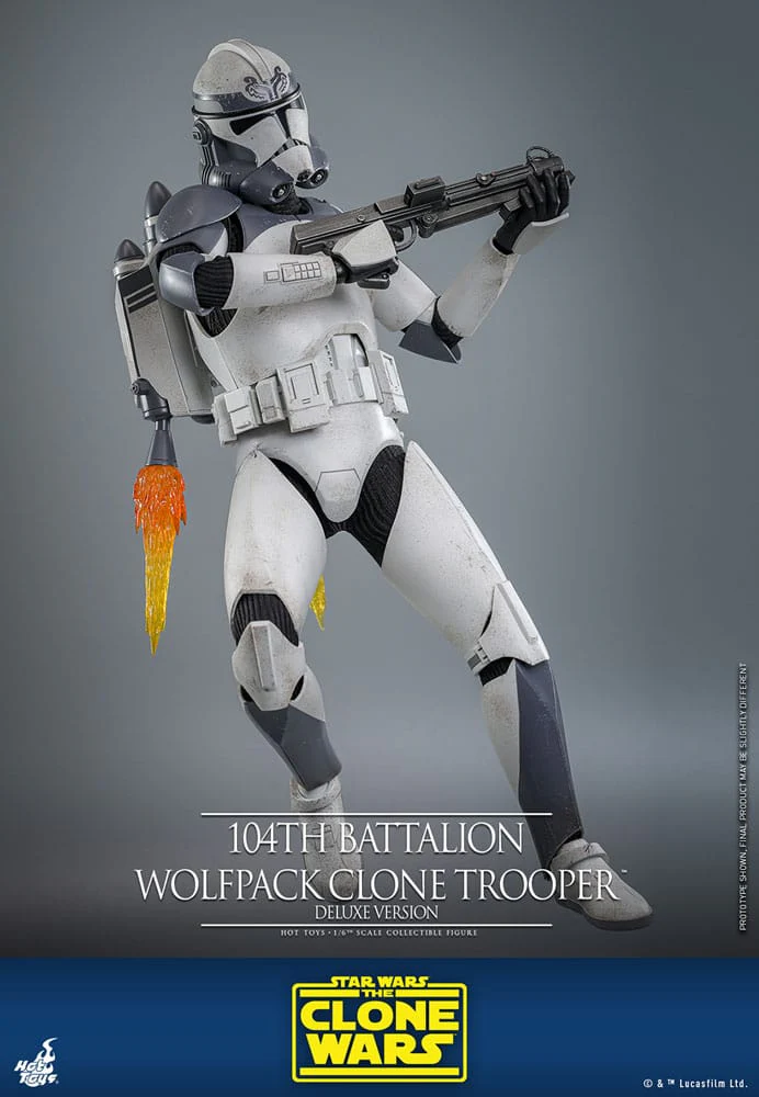 104th Battalion Wolfpack Clone Trooper Deluxe Version Star Wars: The Clone Wars 1/6 Figurka 30 cm - Image 9