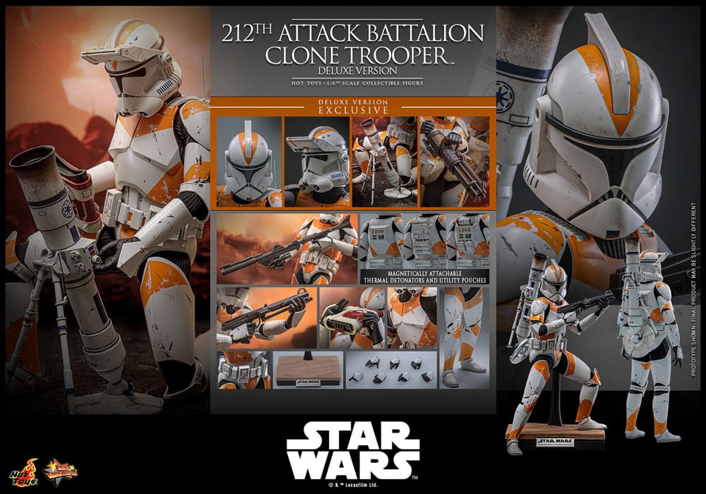 212th Attack Battalion Clone Trooper Star Wars: The Clone Wars Deluxe Version 1/6 Figurka 30 cm - Image 17