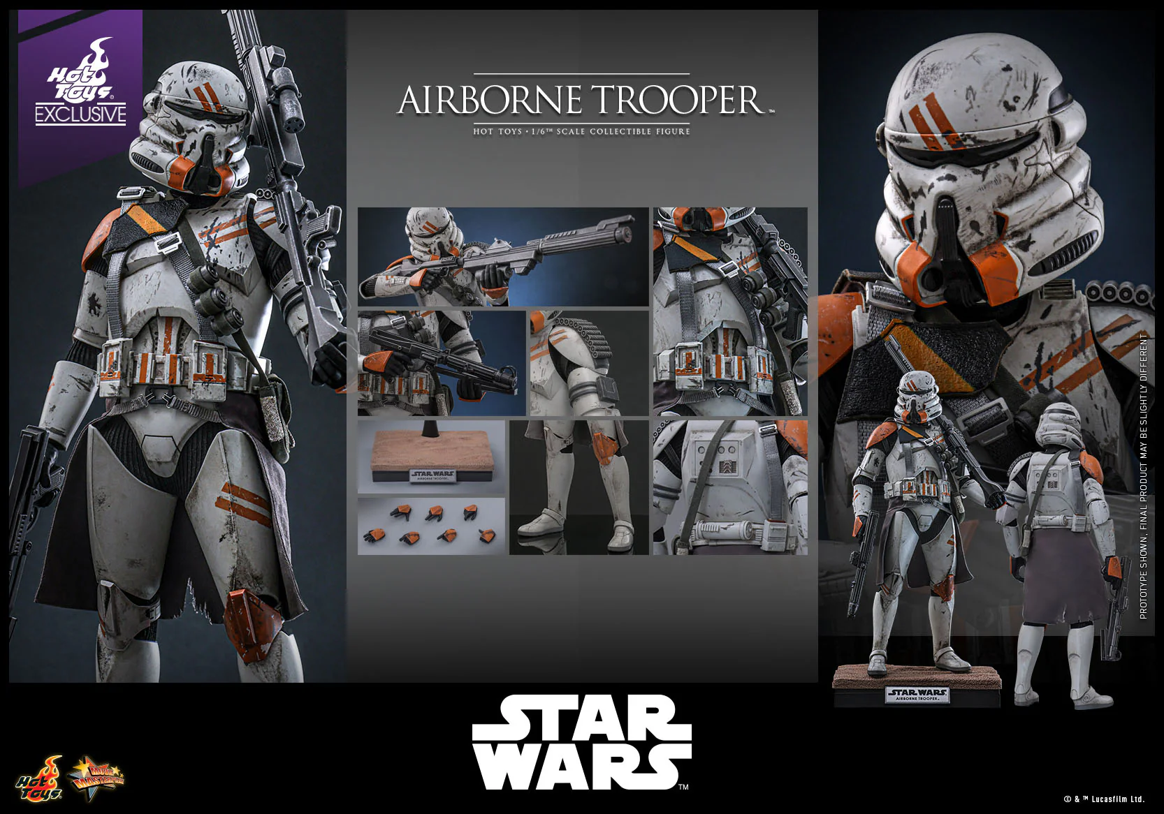 Airborne Trooper 212th Attack Battalion Star Wars: Episode III - Revenge of the Sith 1/6 Hot Toys Exclusive Figurka 30 cm - Image 12
