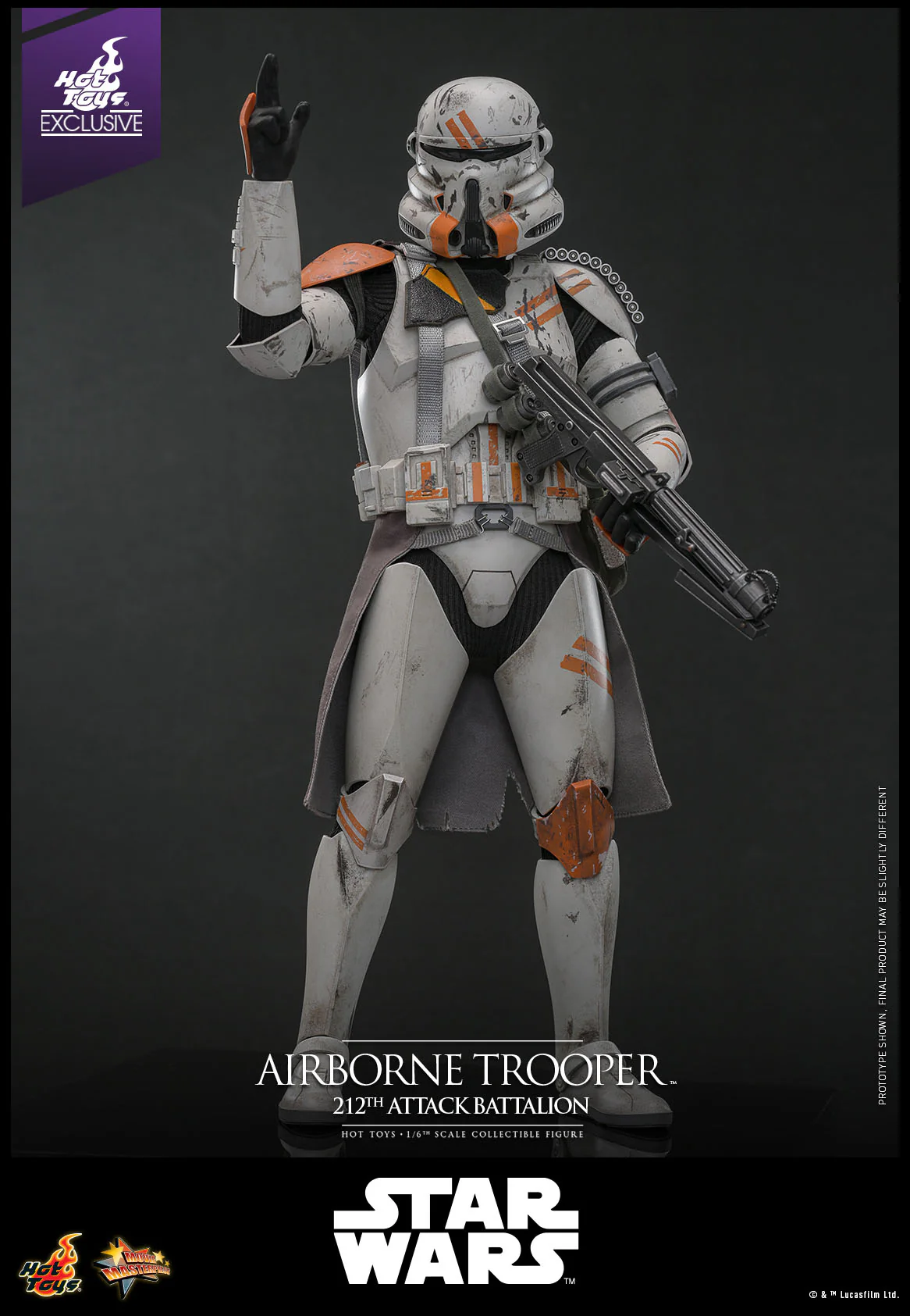Airborne Trooper 212th Attack Battalion Star Wars: Episode III - Revenge of the Sith 1/6 Hot Toys Exclusive Figurka 30 cm - Image 3