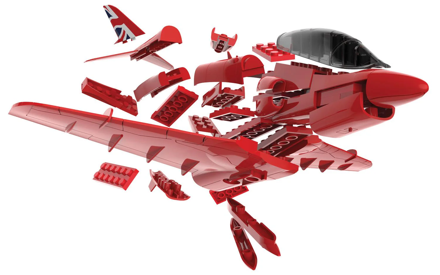 Airfix QUICKBUILD Red Arrows Hawk Model z klocków - Image 6