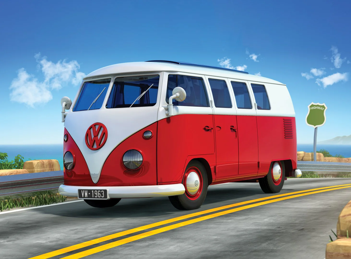 Airfix QUICKBUILD VW Camper Van red Model z klocków - Image 3