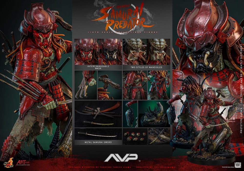 Akaoni Samurai Predator Alien vs. Predator Artist Collection 1/6 Figurka 35 cm - Image 16