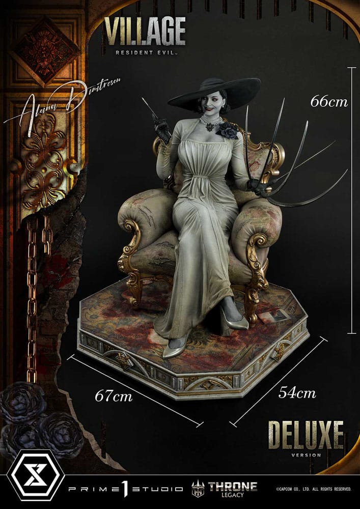 Alcina Dimitrescu Resident Evil Village Throne Legacy Collection Deluxe Version 1/4 Figurka 66 cm - Image 26