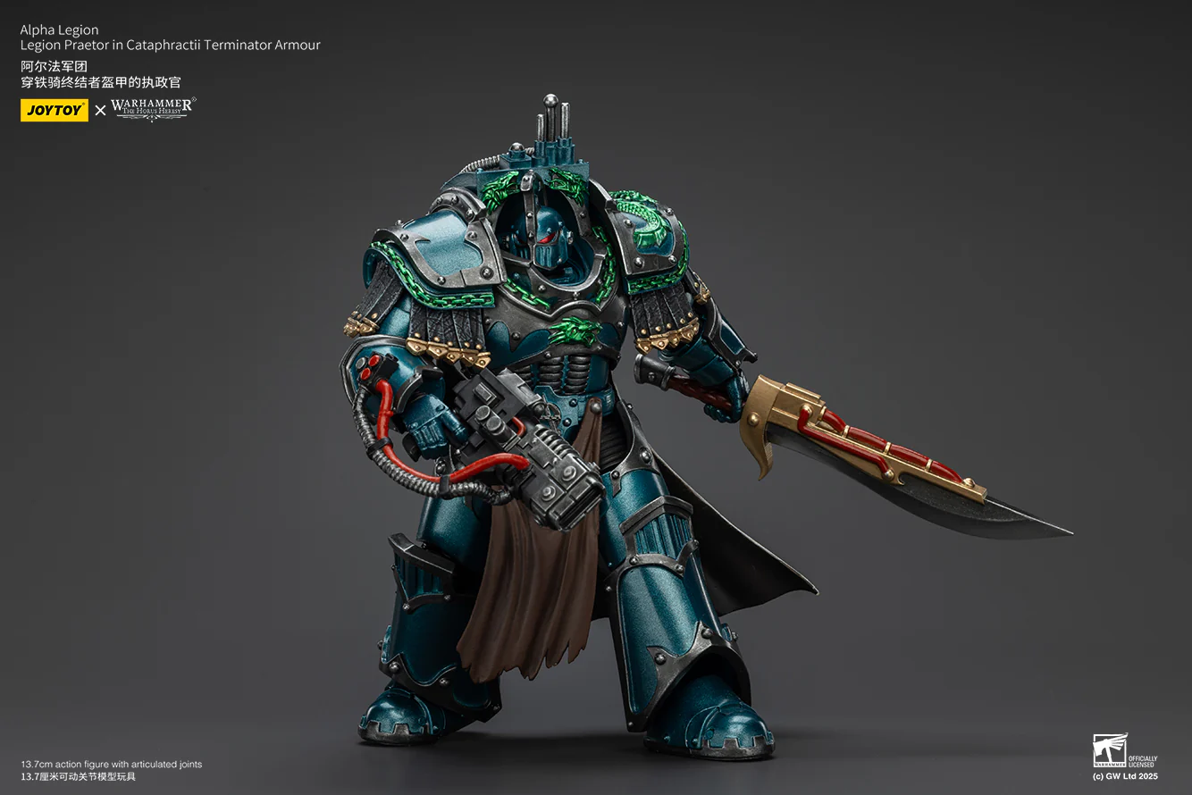 Alpha Legion Legion Praetor in Cataphractii Terminator Armour Warhammer The Horus Heresy 1/18 Figurka 18 cm - Image 10