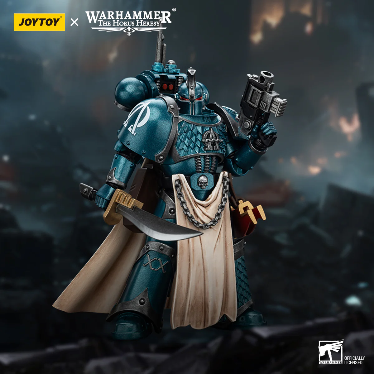 Alpha Legion Praetor with Power Sword Warhammer The Horus Heresy Figurka 20 cm - Image 13
