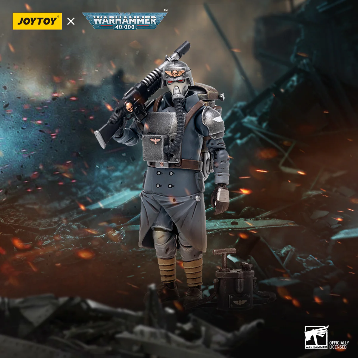 Astra Militarum Death Korps of Krieg Veteran Squad Guardsman Demolitions Specialist Warhammer 40k 1/18 Figurka 11 cm - Image 6
