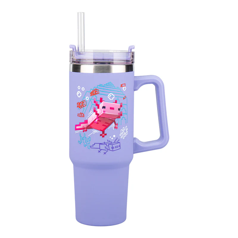 Axolotl Kubek Podróżny Ze Słomką Minecraft - Image 2