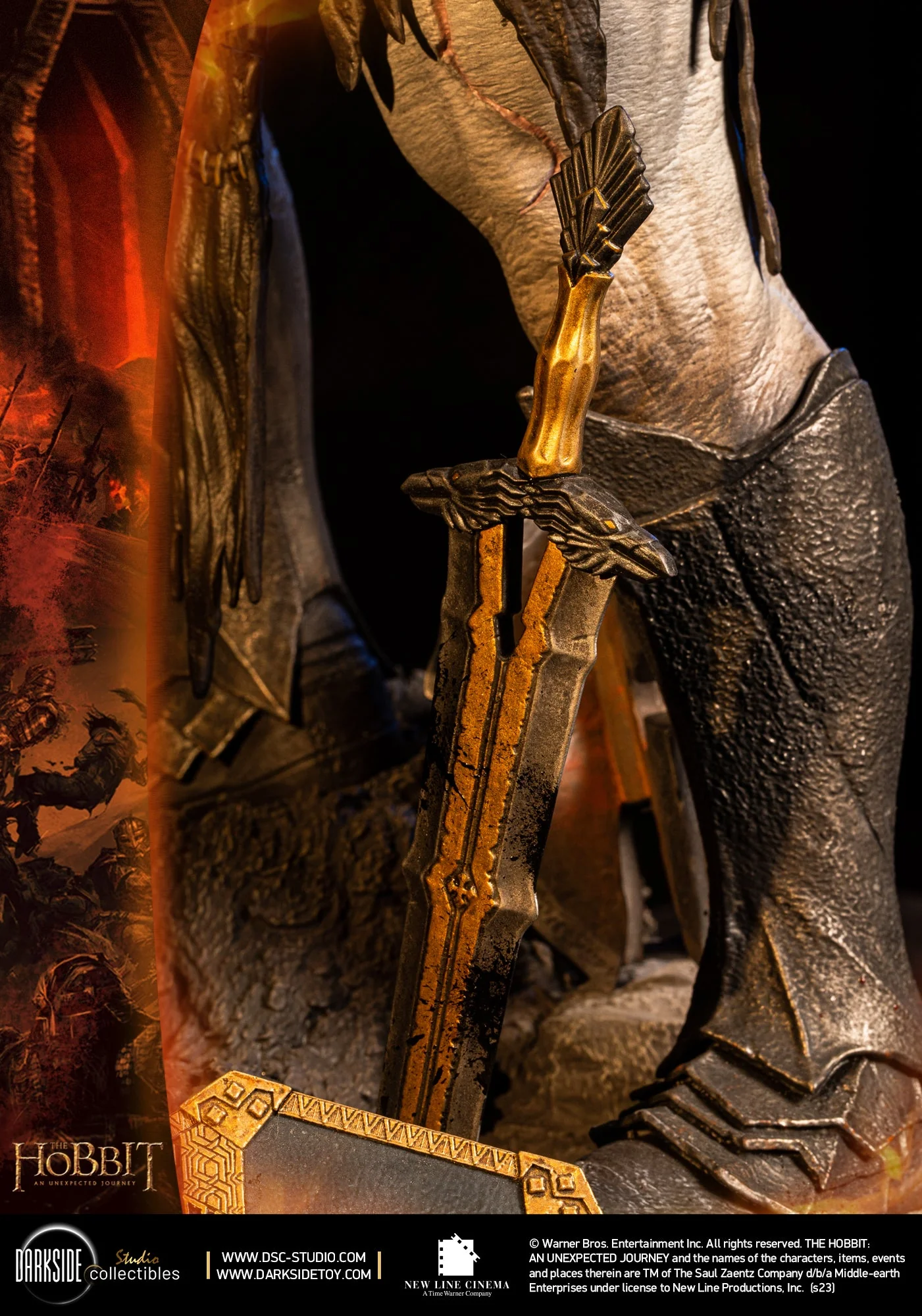 Azog The Defiler The Hobbit MS Series 1/3 John Howe Signature Edition Figurka 90 cm - Image 25