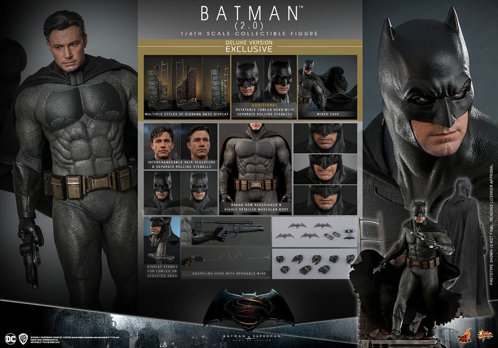 Batman 2.0 Batman v Superman: Dawn of Justice Movie Masterpiece Deluxe 1/6 Figurka 32 cm - Image 24