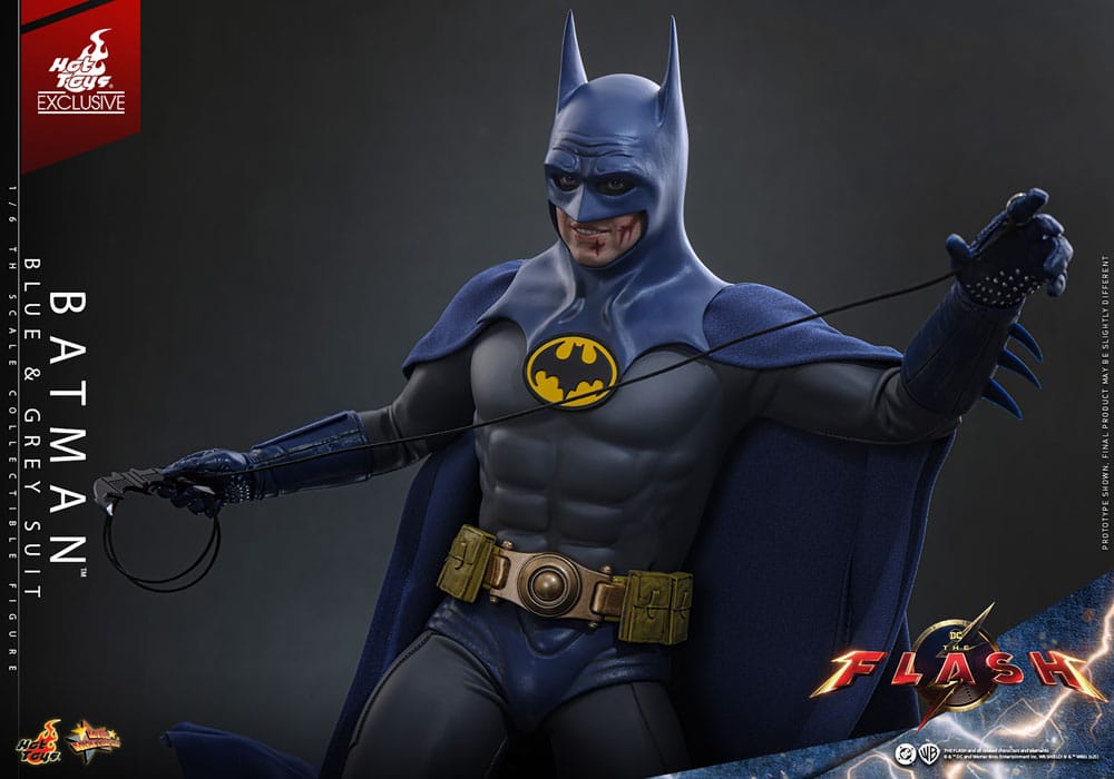 Batman Blue & Grey Suit DC The Flash Movie Masterpiece  Limited Edition Hot Toys Exclusive 1/6 Figurka 30 cm - Image 14