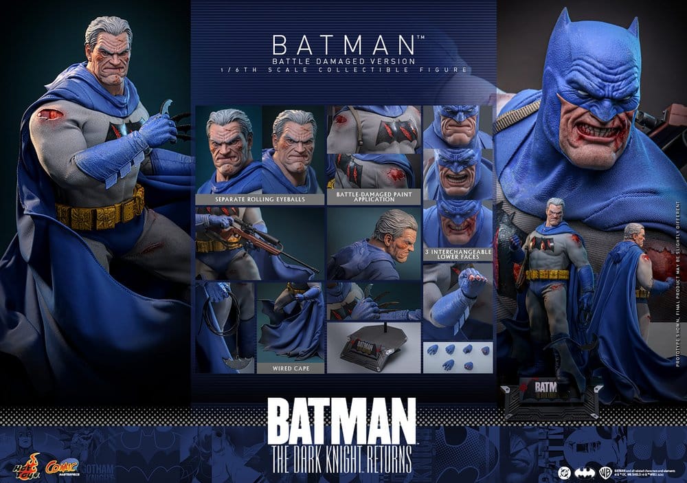 Batman The Dark Knight Returns DC Comic Masterpiece Battle Damaged Version 1/6 Figurka 32 cm - Image 25