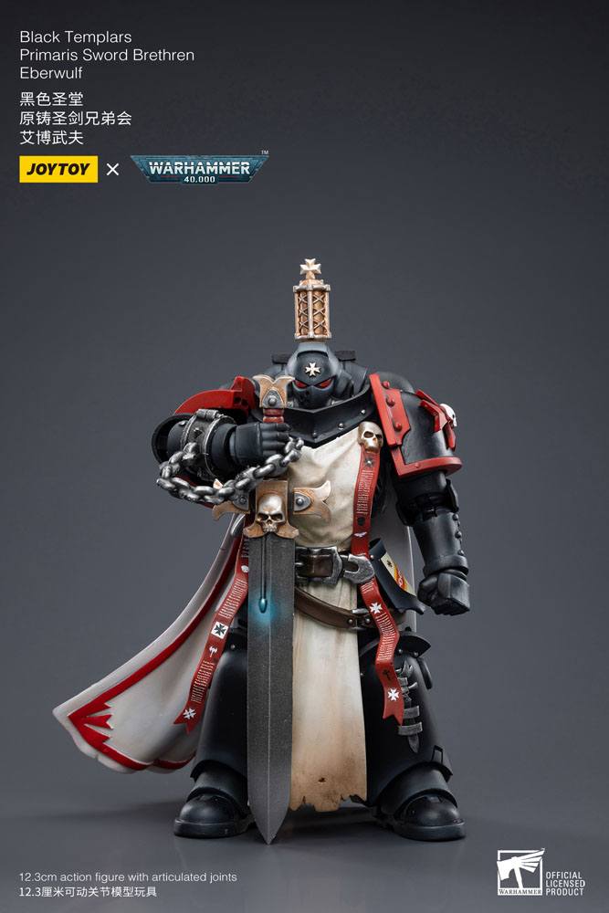 Black Templars Primaris Sword Brethren Eberwulf Warhammer 40k 1/18 Figurka 12 cm - Image 4