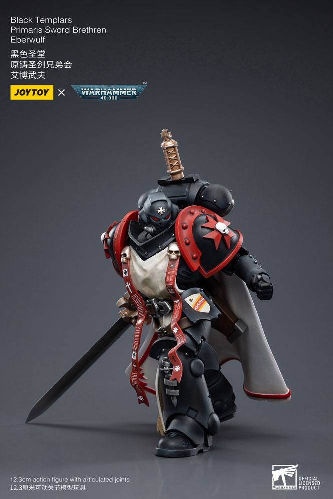 Black Templars Primaris Sword Brethren Eberwulf Warhammer 40k 1/18 Figurka 12 cm - Image 7