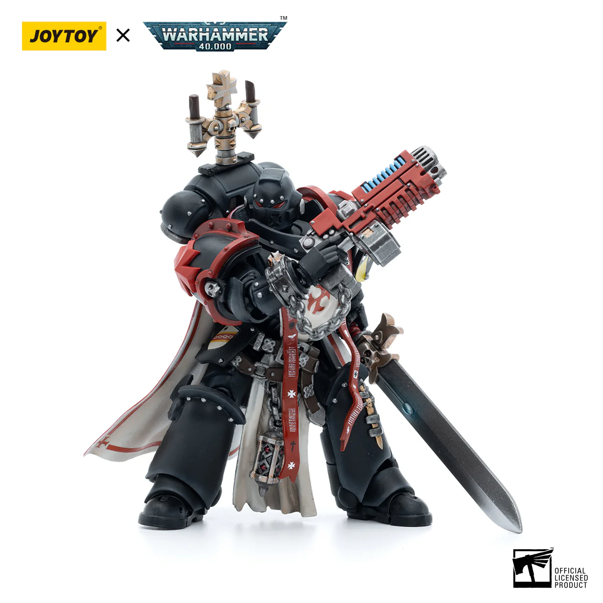 Black Templars Sword Brethren Brother Lombast Warhammer 40K Figurka 12 cm - Image 3