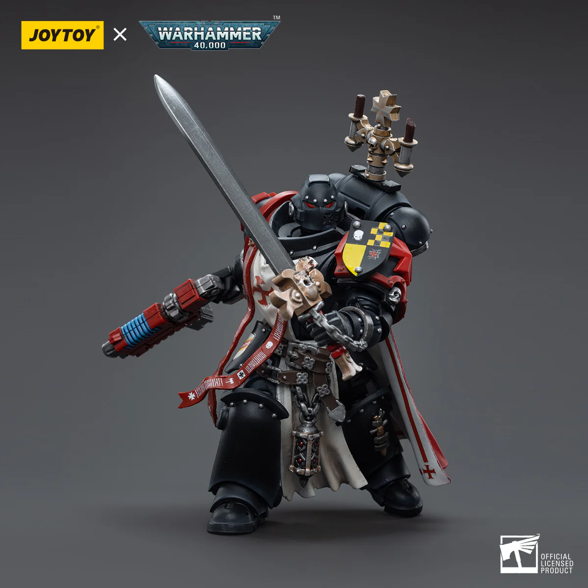 Black Templars Sword Brethren Brother Lombast Warhammer 40K Figurka 12 cm - Image 8