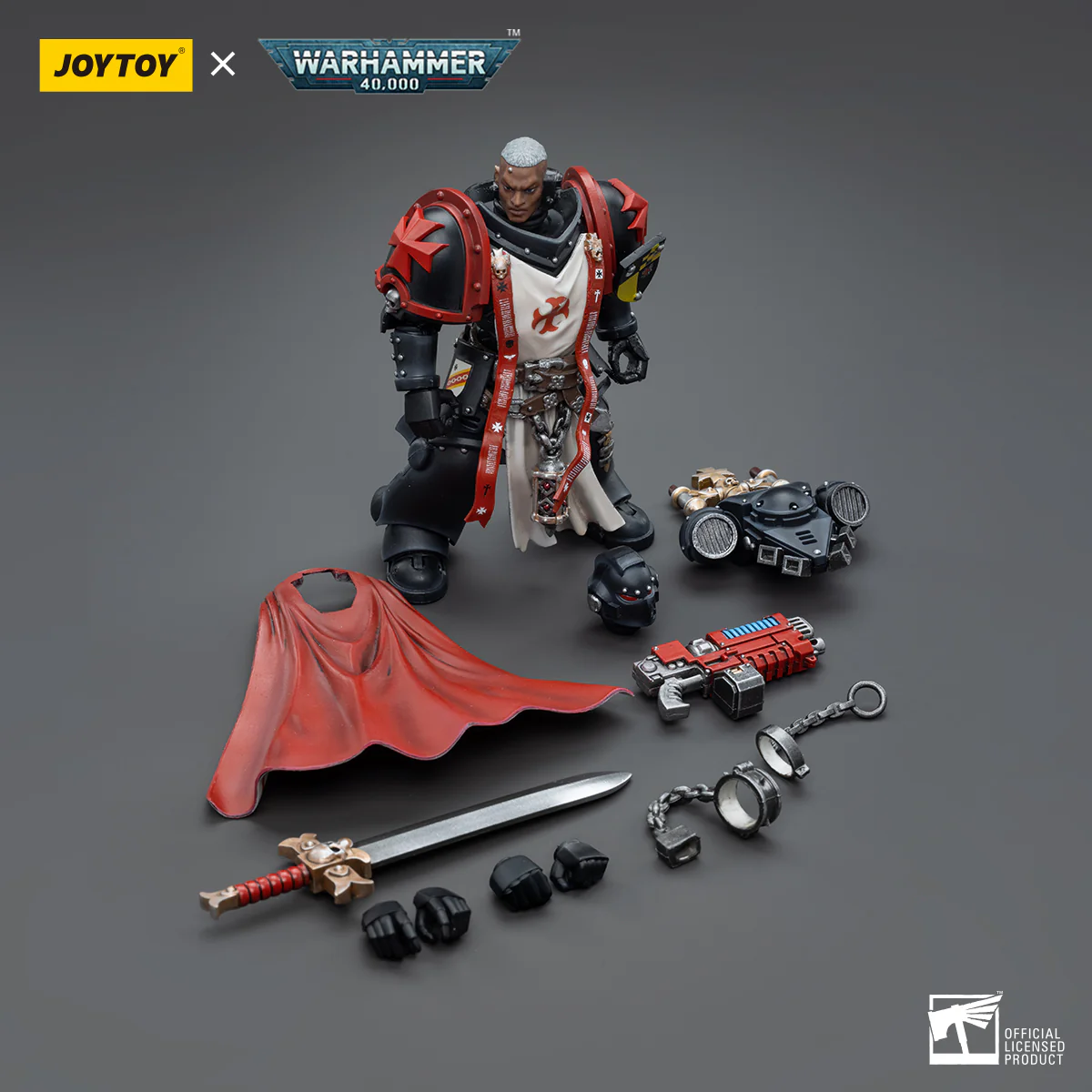 Black Templars Sword Brethren Brother Lombast Warhammer 40K Figurka 12 cm - Image 9