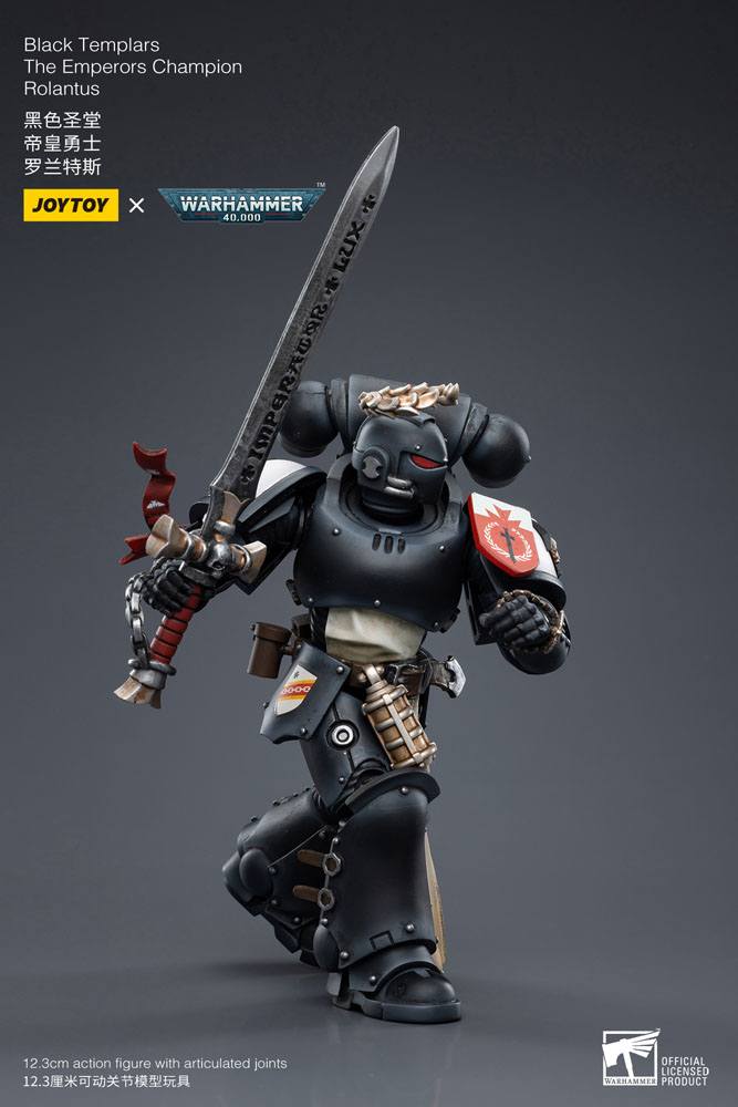 Black Templars The Emperors Champion Rolantus Warhammer 40k 1/18 Figurka 12 cm - Image 11