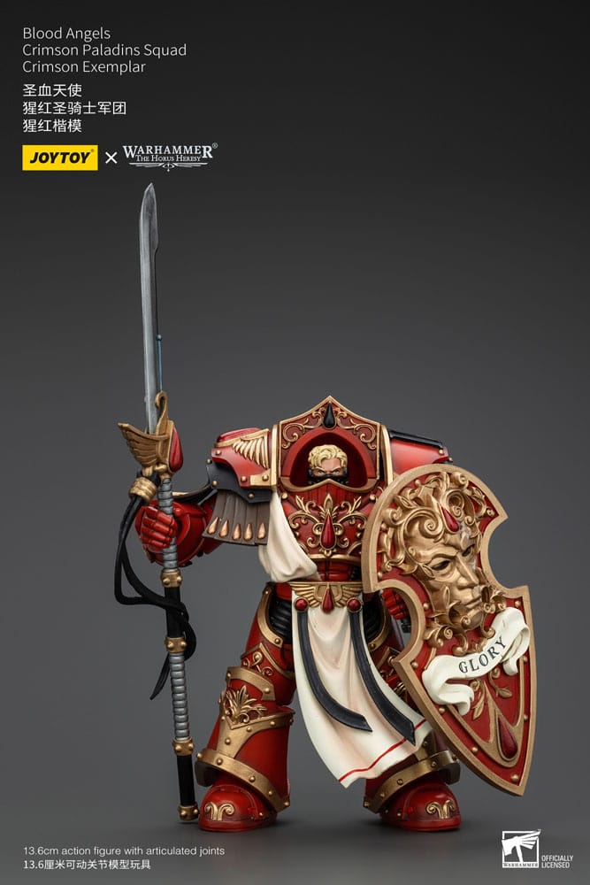 Blood Angels Crimson Paladins Squad Crimson Exemplar Warhammer The Horus Heresy 1/18 Figurka 14 cm - Image 5