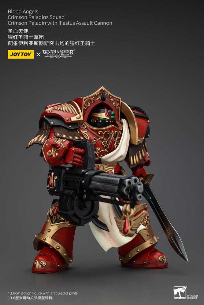 Blood Angels Crimson Paladins Squad Crimson Paladin with Iliastus Assault Cannon Warhammer The Horus Heresy 1/18 Figurka 14 cm - Image 5
