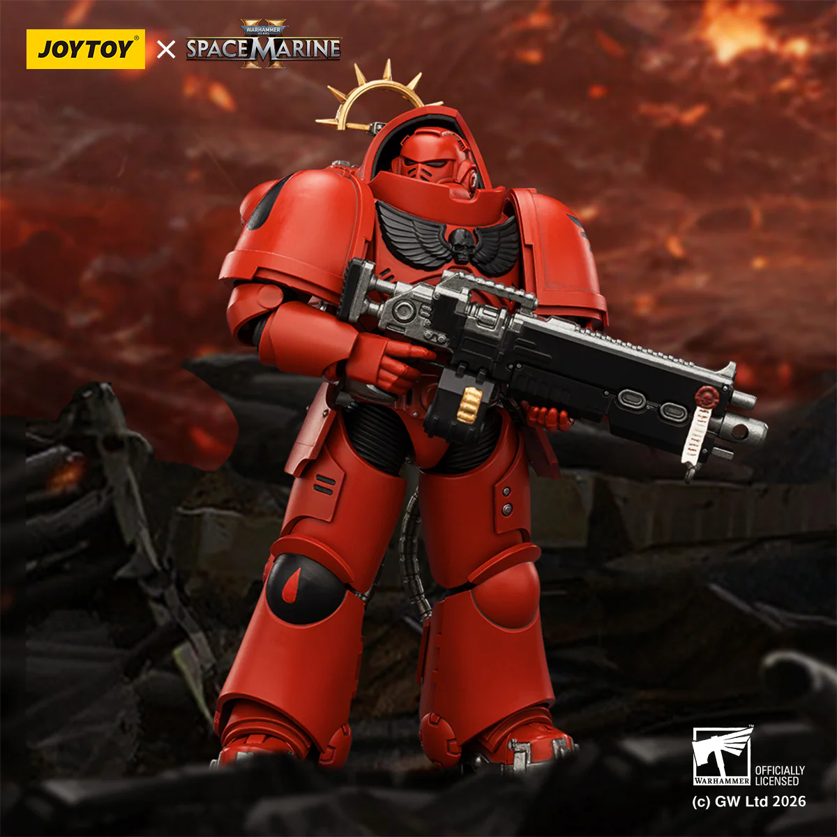 Blood Angels Heavy Intercessor Game Edition Warhammer 40k 1/18 Figurka 13 cm - Image 11
