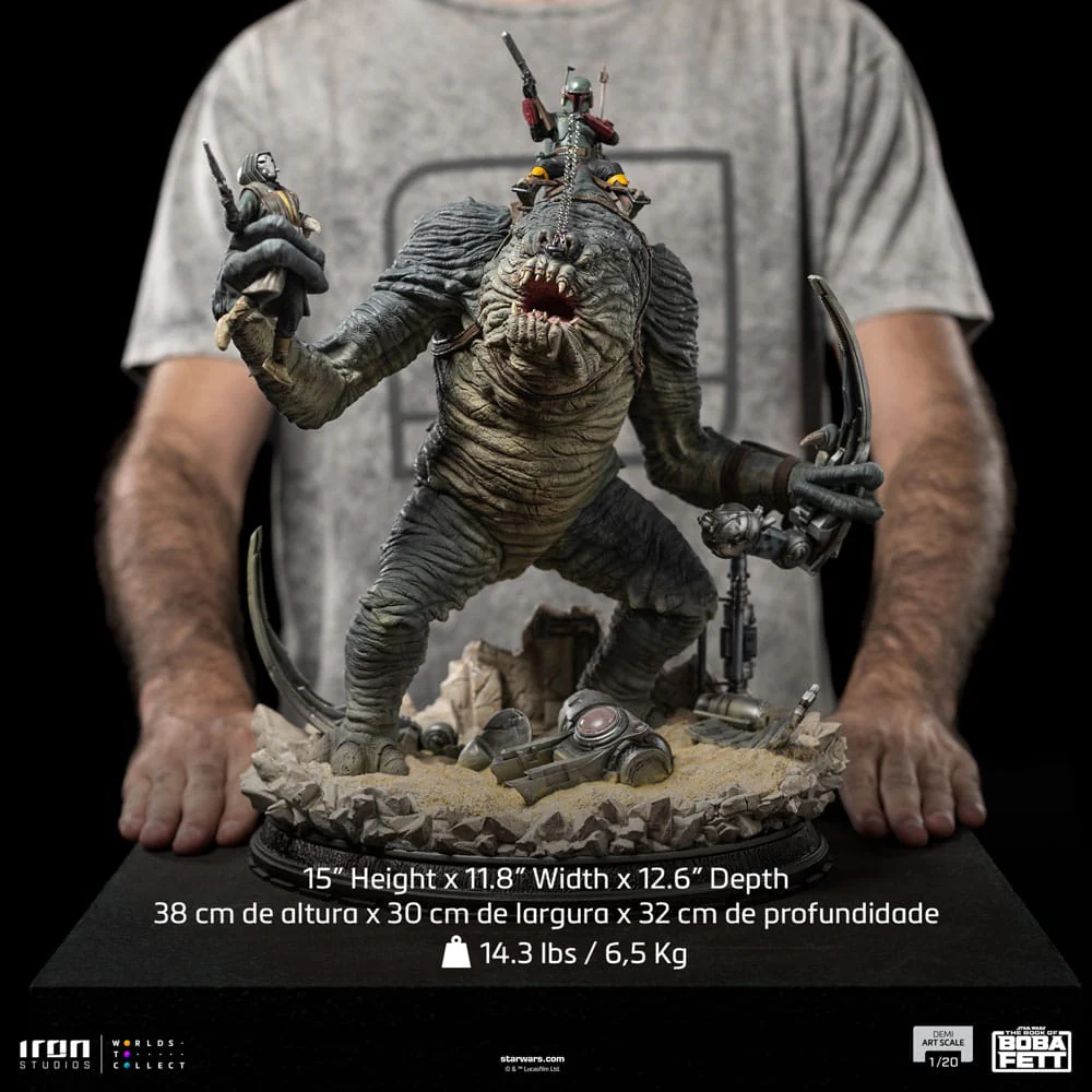 Boba Fett & Rancor Star Wars The Book of Boba Fett Demi Art 1/20 Figurka 38 cm - Image 17