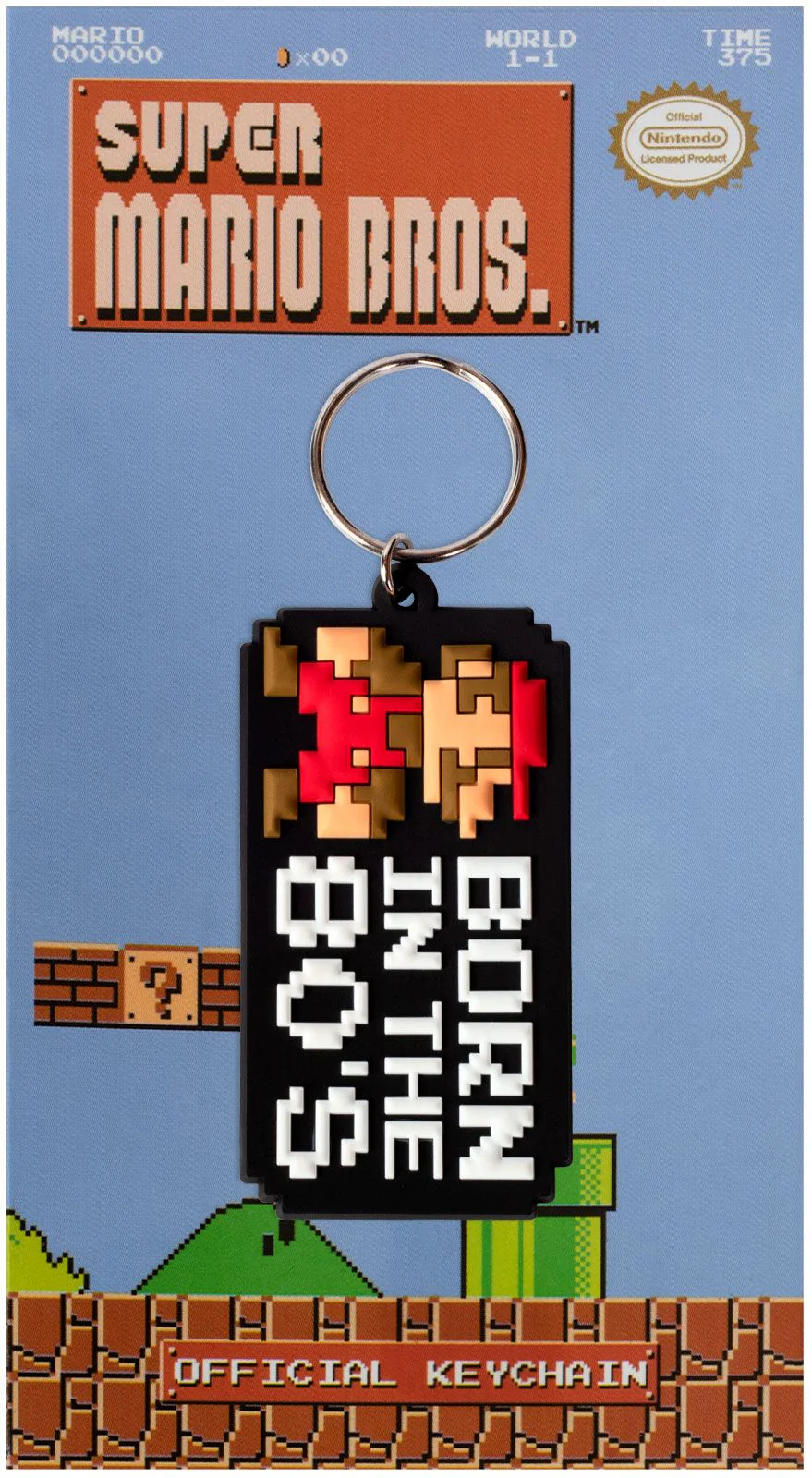 "Born in The 80's" Retro Brelok Super Mario