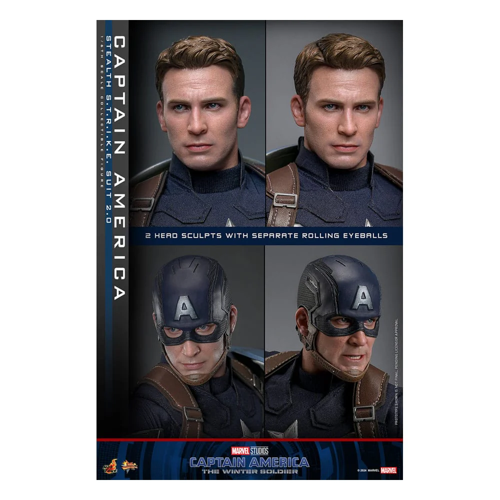 Captain America Stealth S.T.R.I.K.E. Suit  2.0 Marvel Captain America: The Winter Soldier Movie Masterpiece 1/6 Figurka 31 cm - Image 18