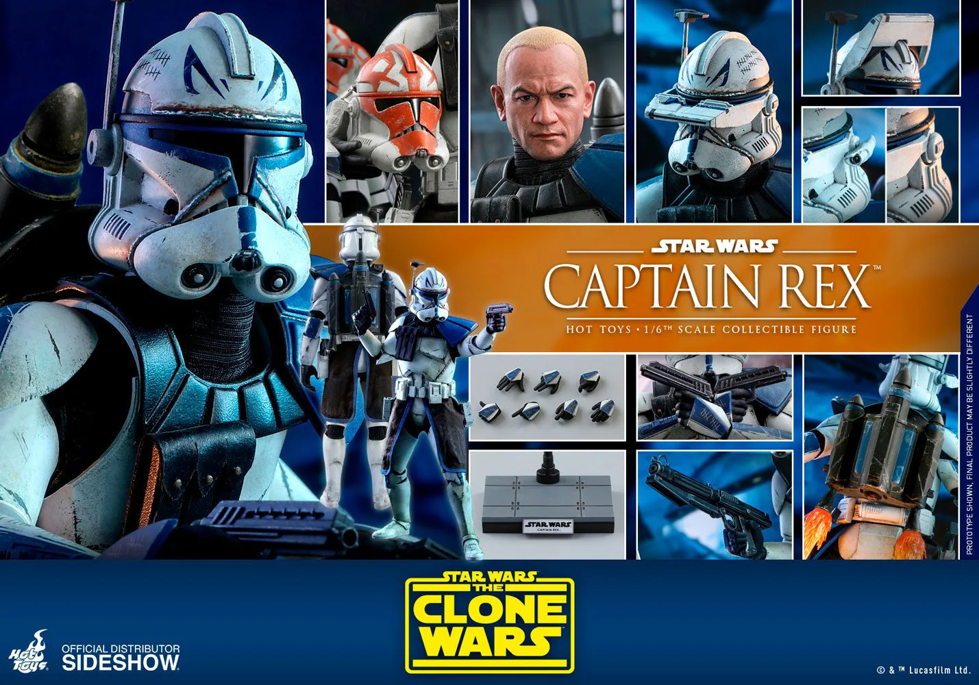 Captain Rex Star Wars The Clone Wars 1/6 Figurka 30 cm - Image 2