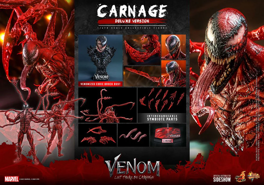 Carnage Venom: Let There Be Carnage Movie Masterpiece Deluxe Version 1/6 Figurka 43 cm - Image 6
