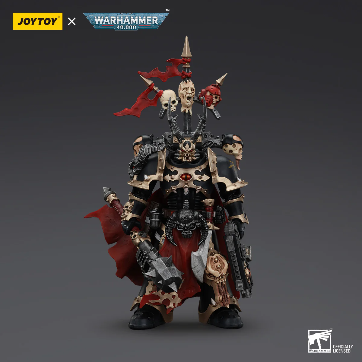 Chaos Space Marines Black Legion Chosen Champion with bolter and power maul Warhammer 40k 1/18 Figurka 20 cm - Image 6