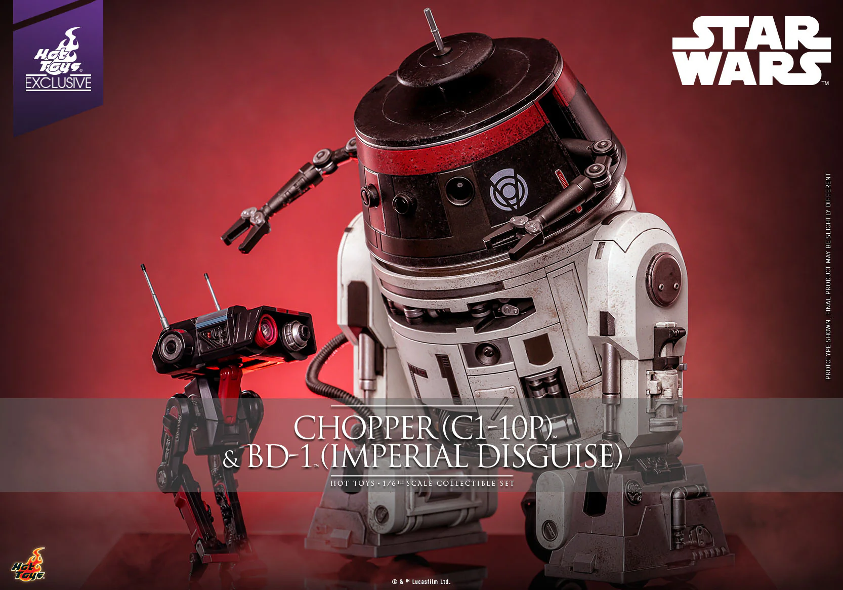 Chopper C1-10P & BD-1 Imperial Disguise Star Wars 1/6 Hot Toys Exclusive Figurki 18 cm & 8 cm cm - Image 16
