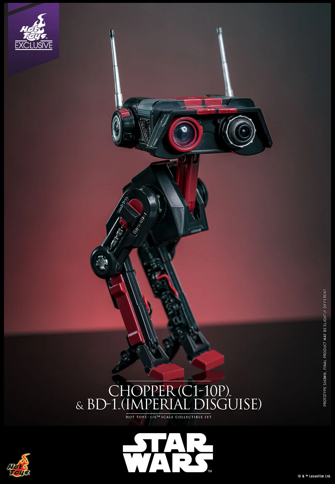 Chopper C1-10P & BD-1 Imperial Disguise Star Wars 1/6 Hot Toys Exclusive Figurki 18 cm & 8 cm cm - Image 19