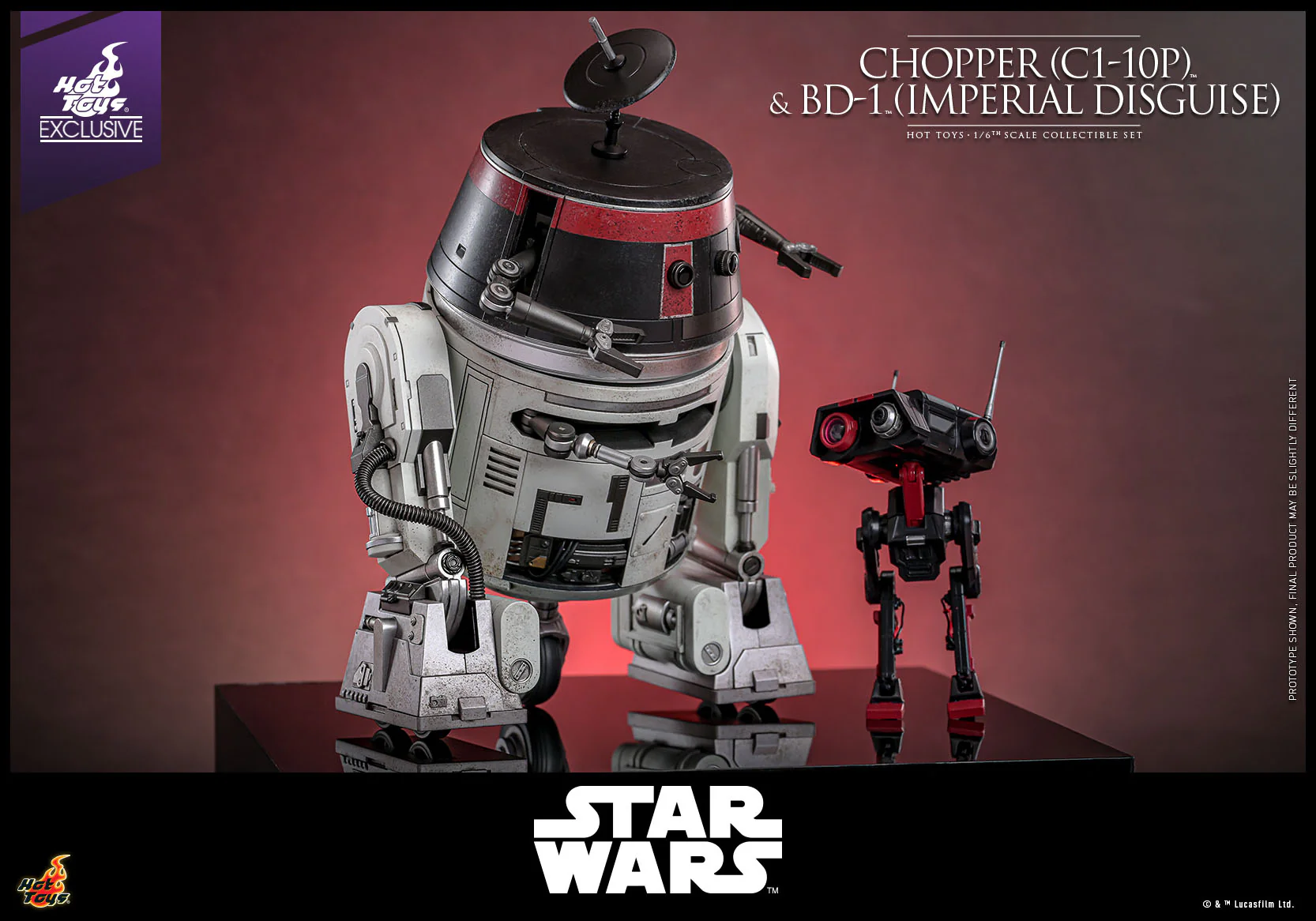 Chopper C1-10P & BD-1 Imperial Disguise Star Wars 1/6 Hot Toys Exclusive Figurki 18 cm & 8 cm cm - Image 20