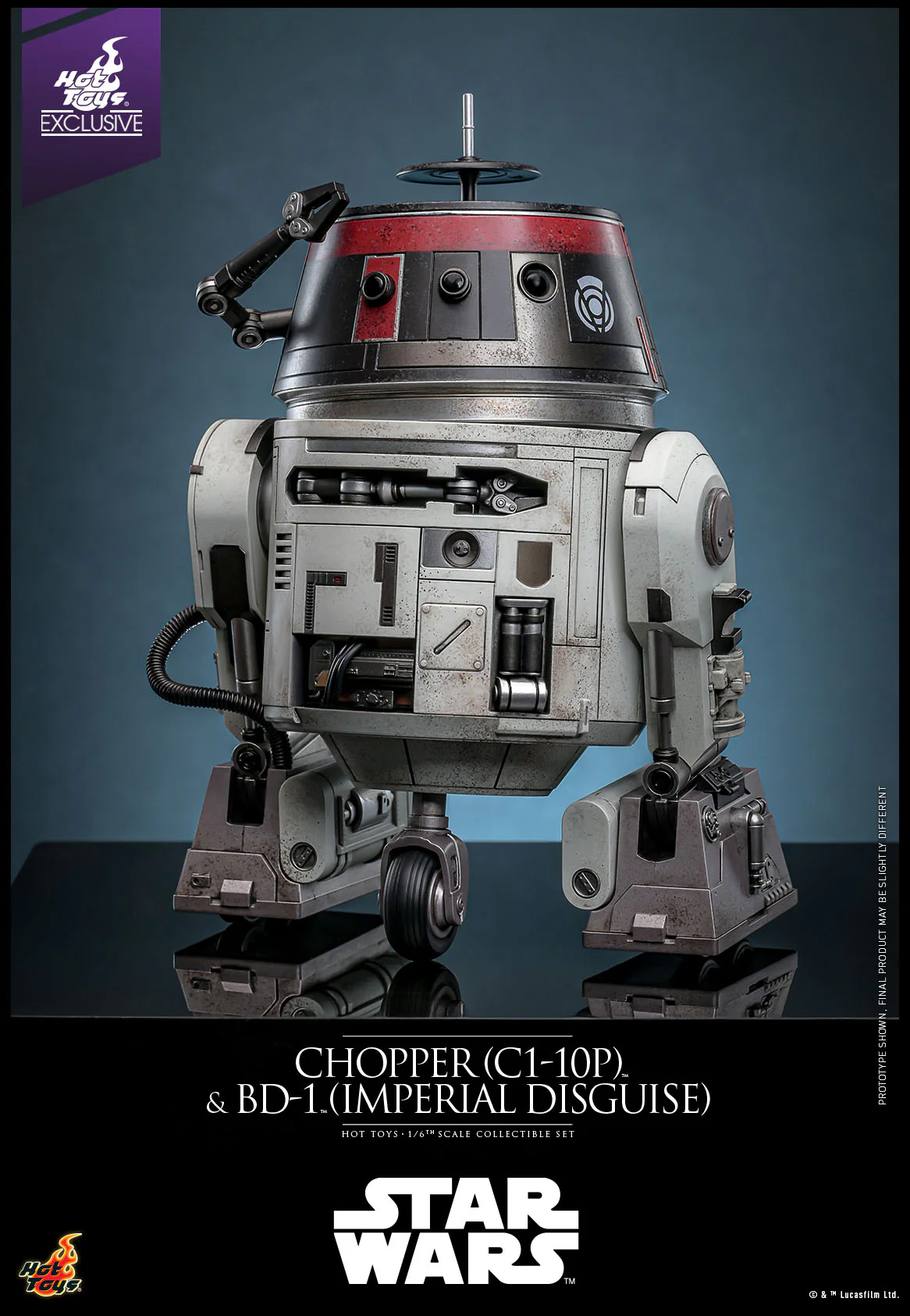 Chopper C1-10P & BD-1 Imperial Disguise Star Wars 1/6 Hot Toys Exclusive Figurki 18 cm & 8 cm cm - Image 22