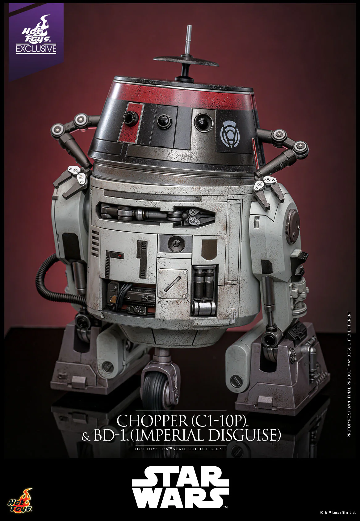 Chopper C1-10P & BD-1 Imperial Disguise Star Wars 1/6 Hot Toys Exclusive Figurki 18 cm & 8 cm cm - Image 23