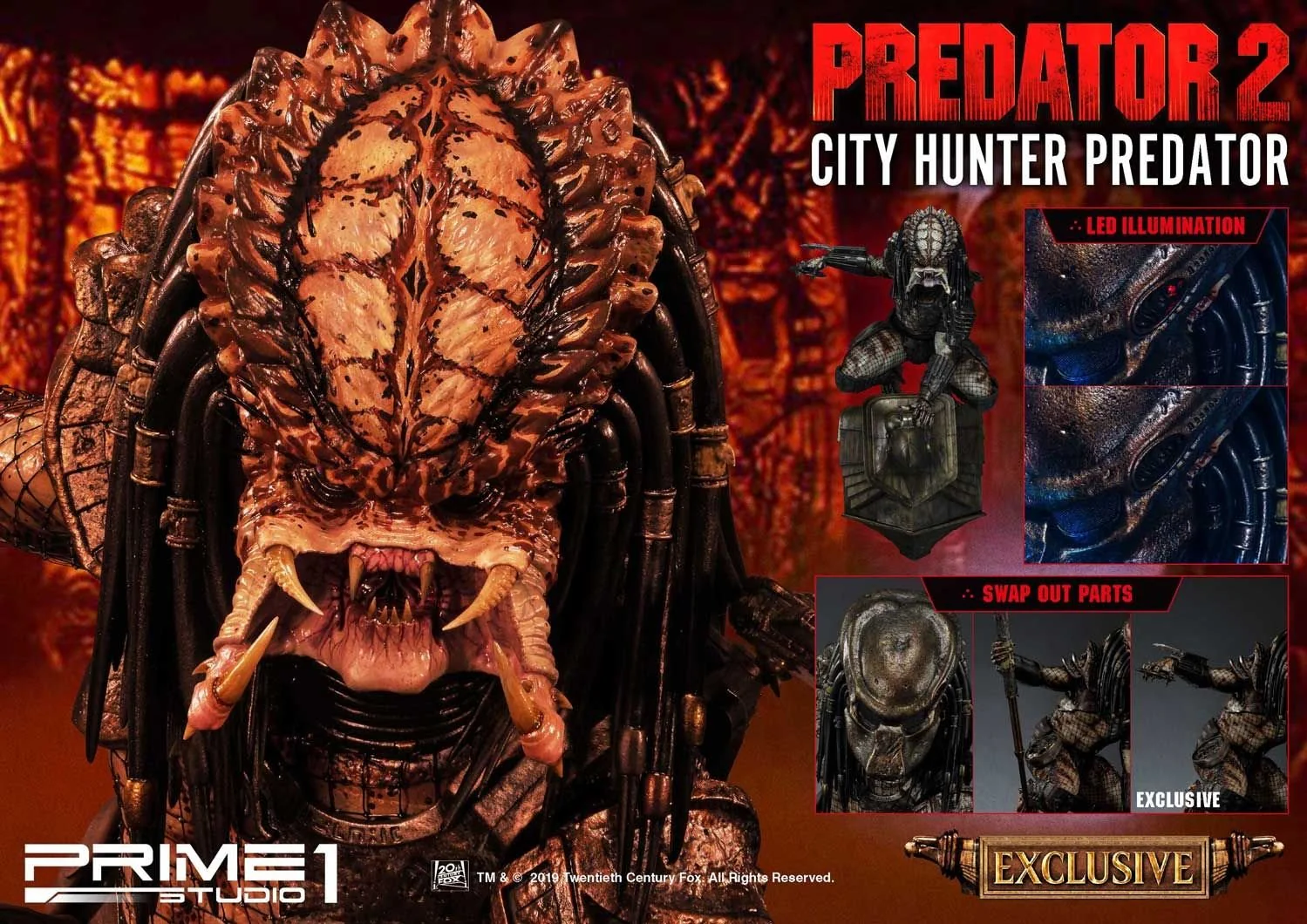 City Hunter Predator 2 3D Wall Art Exclusive Edition Figurka 79 cm - Image 4