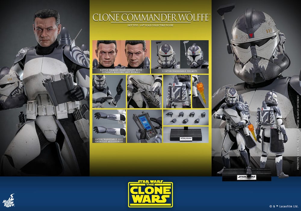 Clone Commander Wolffe Star Wars: The Clone Wars 1/6 Figurka 30 cm - Image 15