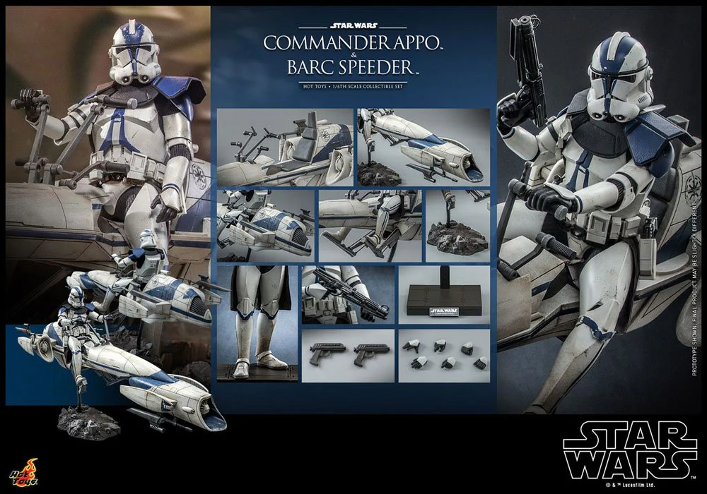 Commander Appo & BARC Speeder Star Wars The Clone Wars 1/6 Figurka 30 cm - Image 12