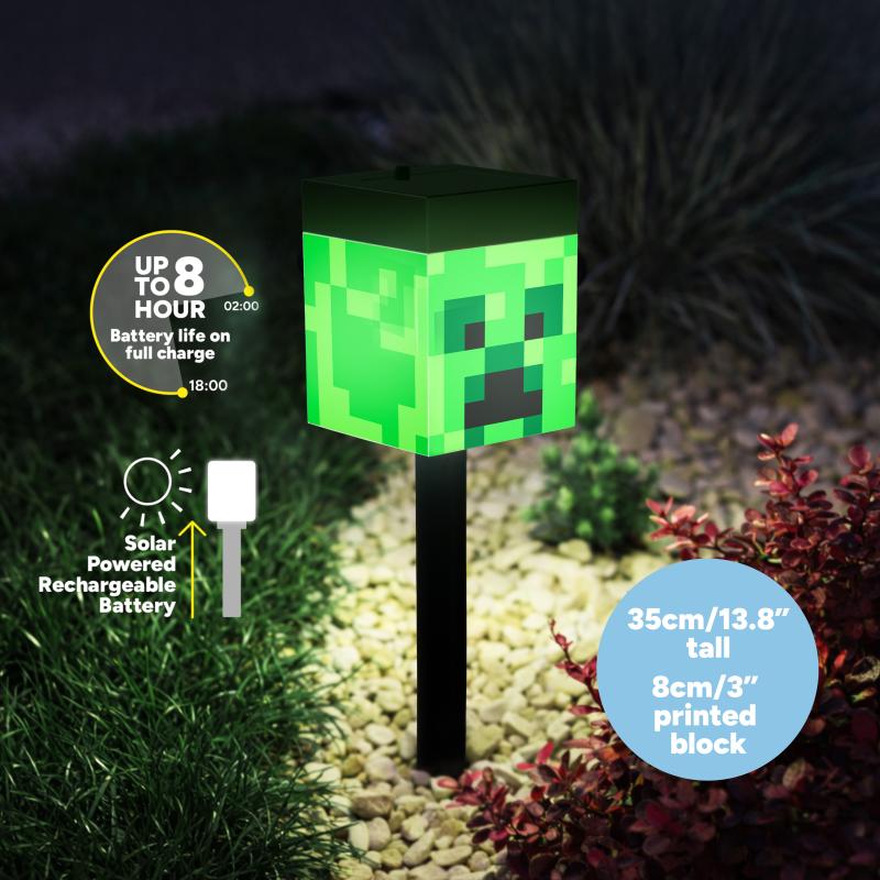 Creeper lampka solarna na nóżce Minecraft - Image 6