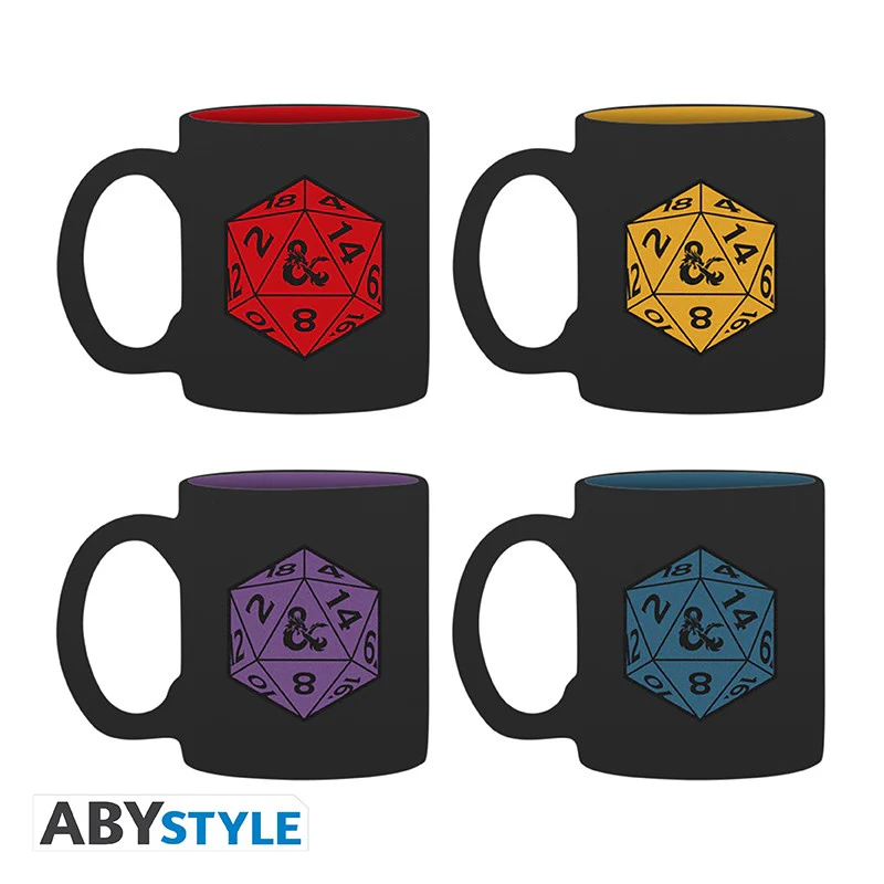 D20 Zestaw 4 Filiżanek do espresso Dungeons & Dragons