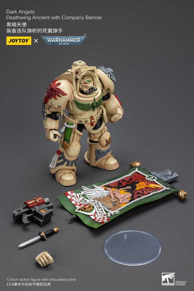 Dark Angels Deathwing Ancient with Company Banner Warhammer 40k 1/18 Figurka 12 cm - Image 7