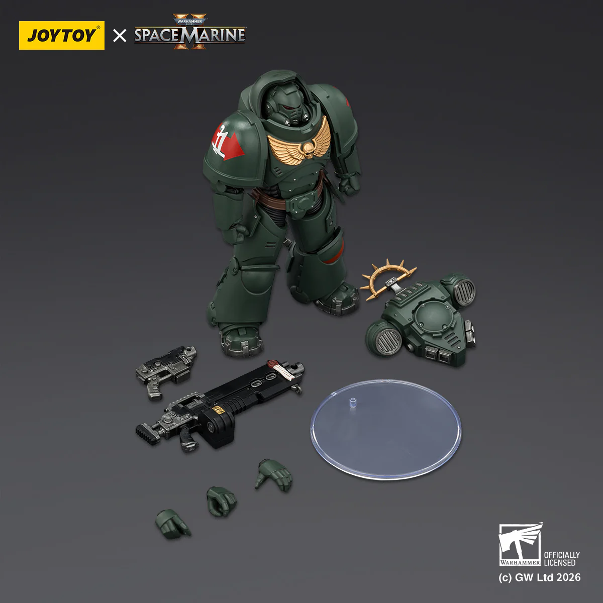 Dark Angels Heavy Intercessor Game Edition Warhammer 40k 1/18 Figurka 13 cm - Image 10