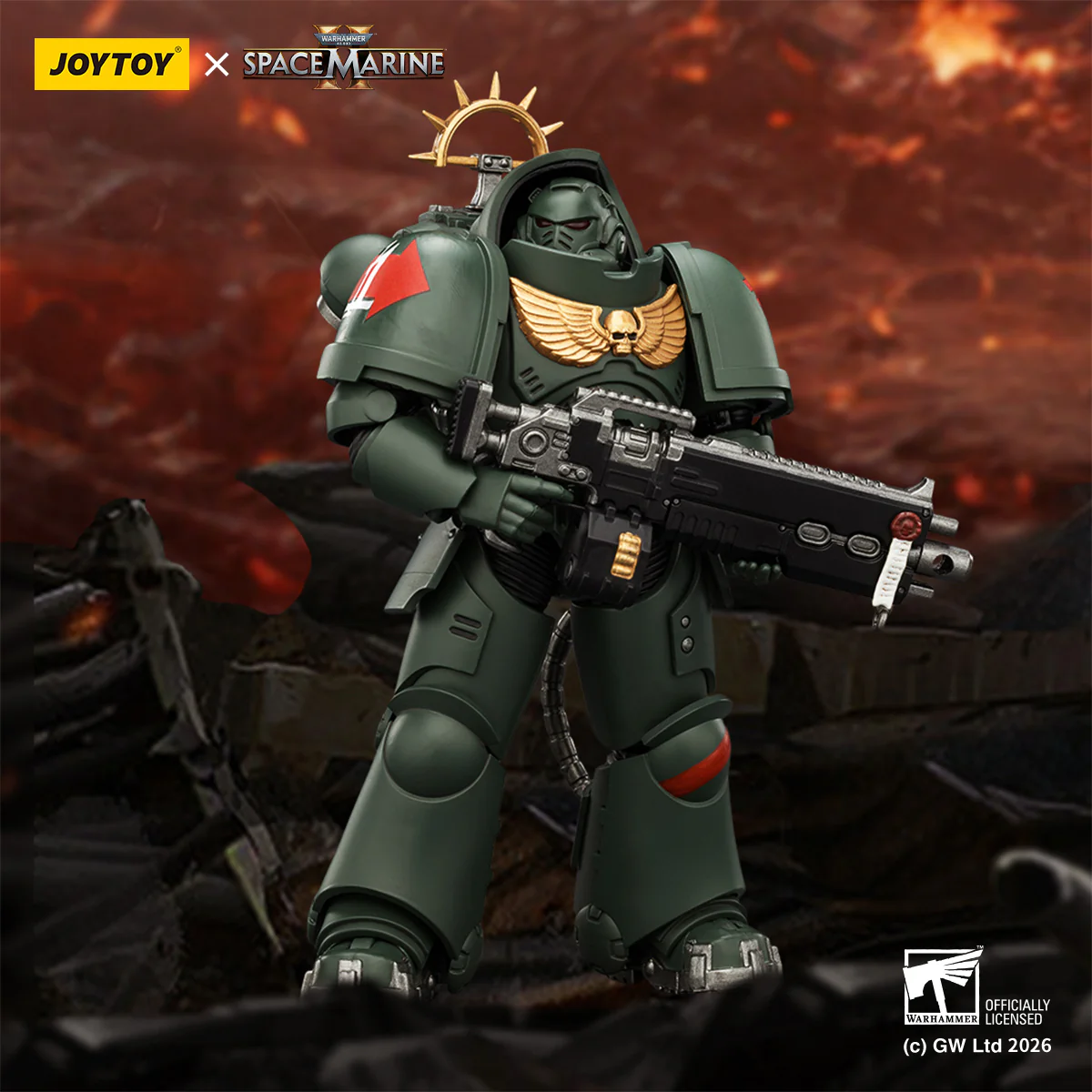 Dark Angels Heavy Intercessor Game Edition Warhammer 40k 1/18 Figurka 13 cm - Image 11