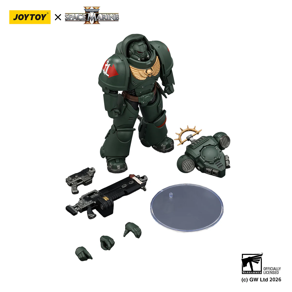 Dark Angels Heavy Intercessor Game Edition Warhammer 40k 1/18 Figurka 13 cm - Image 5