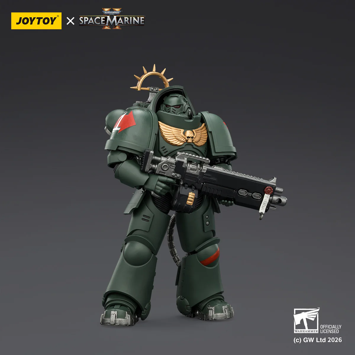Dark Angels Heavy Intercessor Game Edition Warhammer 40k 1/18 Figurka 13 cm - Image 8