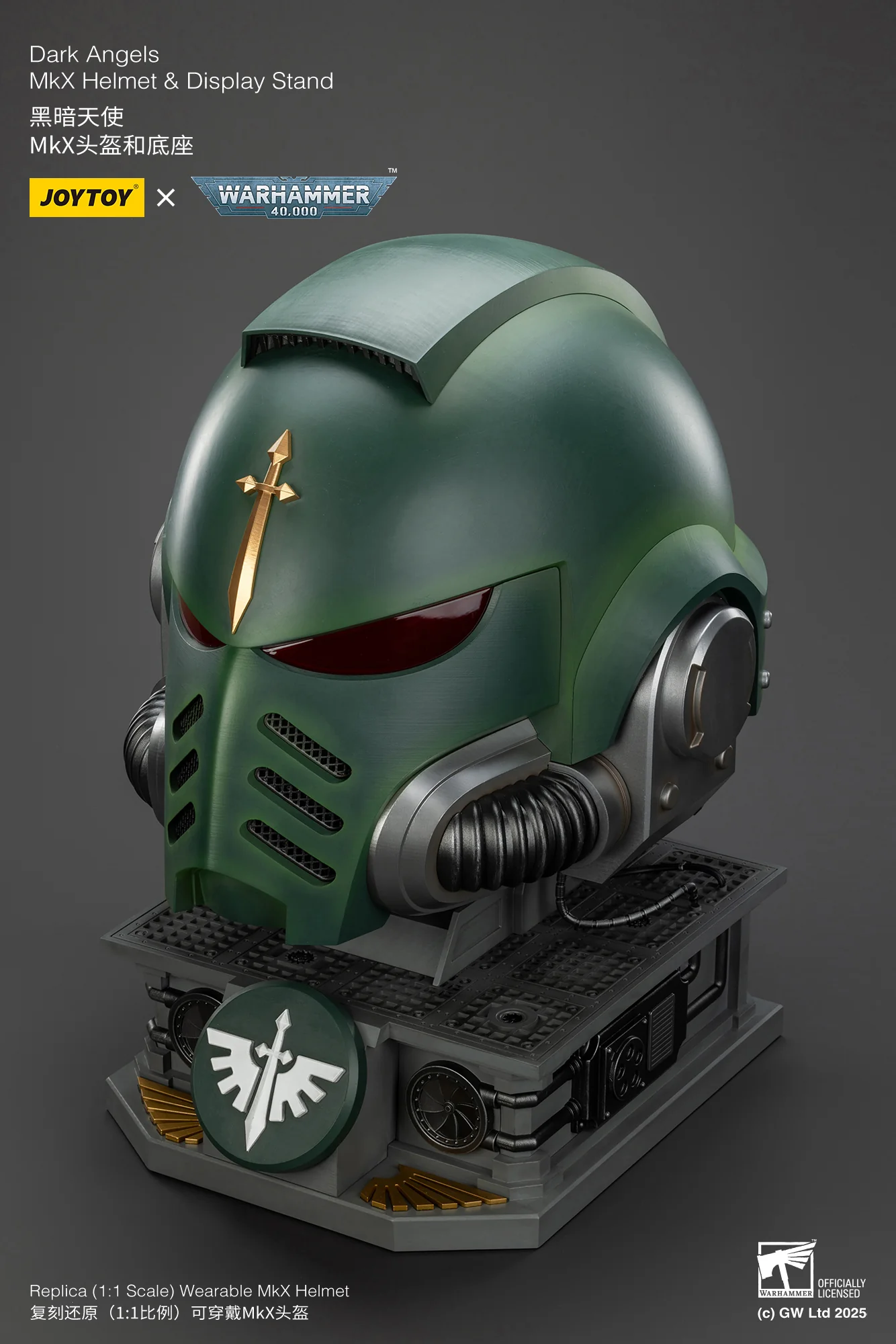 Dark Angels MkX Helmet & Display Stand Warhammer 40,000 1/1 Replika 44 cm - Image 16