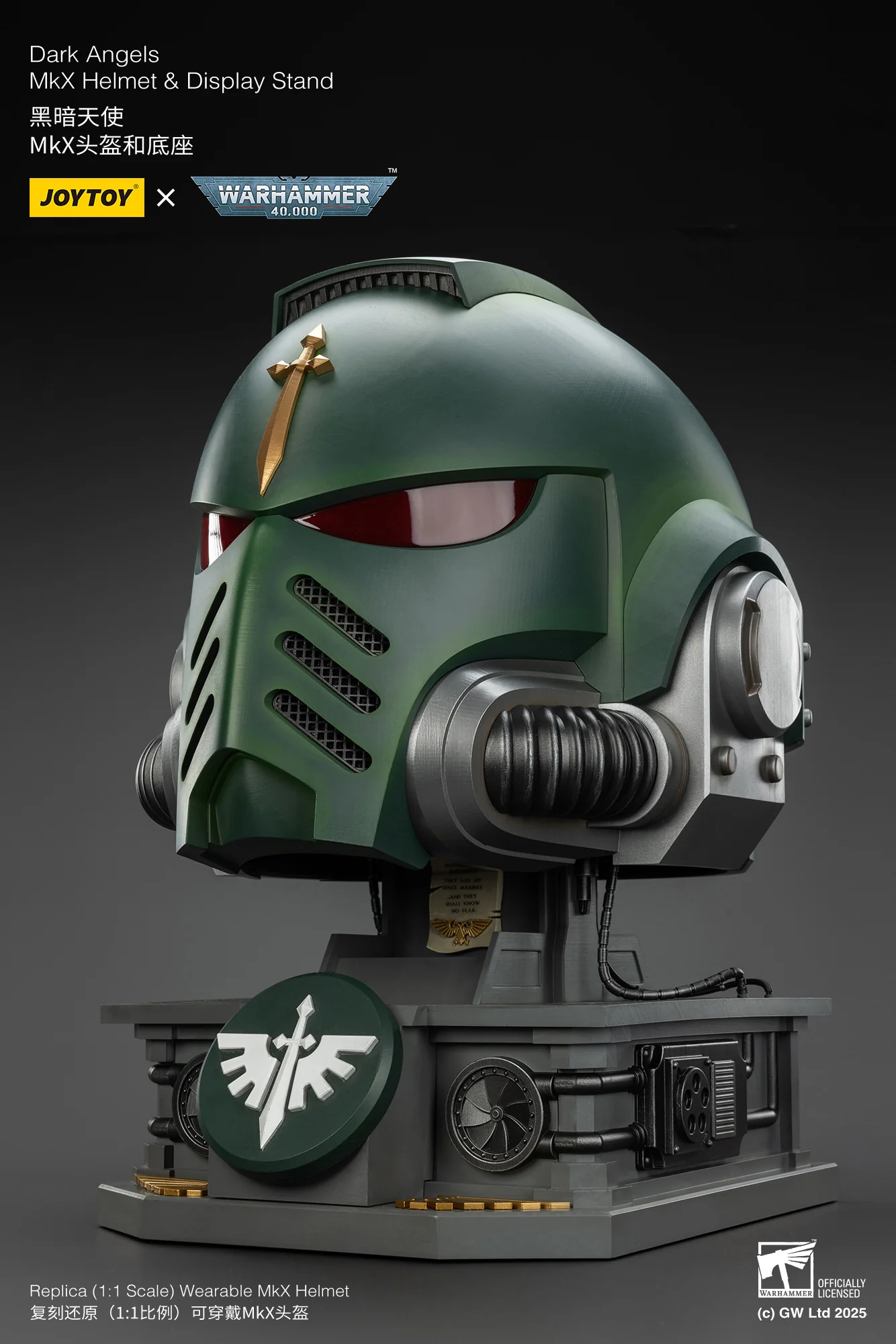 Dark Angels MkX Helmet & Display Stand Warhammer 40,000 1/1 Replika 44 cm - Image 19