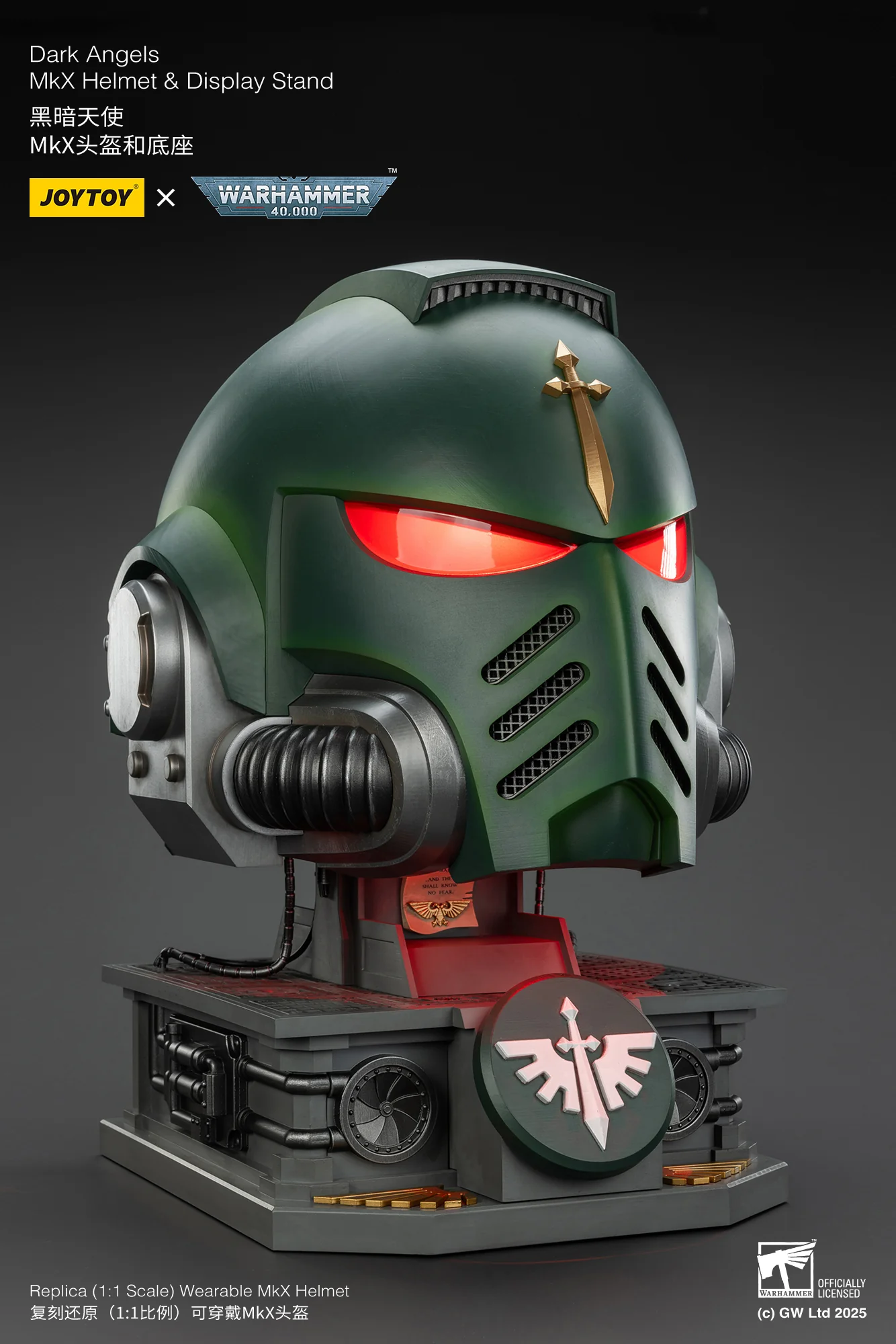 Dark Angels MkX Helmet & Display Stand Warhammer 40,000 1/1 Replika 44 cm - Image 20