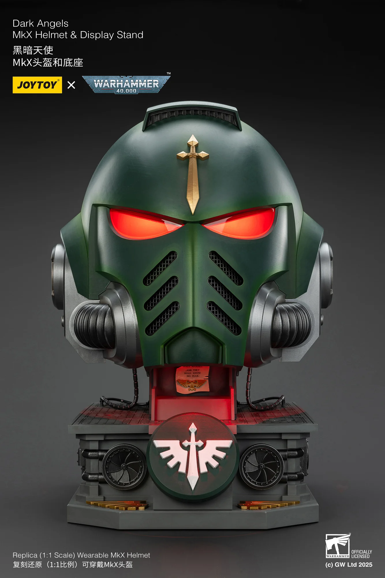 Dark Angels MkX Helmet & Display Stand Warhammer 40,000 1/1 Replika 44 cm - Image 21